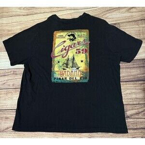 Cigars 59 Habana Pinar Del Rio Black 2-sided T-Shirt Men XXL Santiago Stogies
